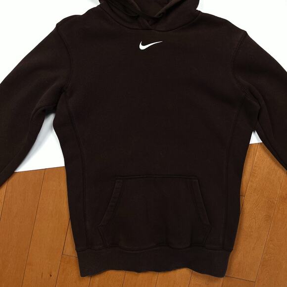 Y2K Rare Nike Center Swoosh Brown Hoodie Womens Sweatshirt Small Vintage - Picture 4 of 16